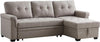 Lilola Home Linen Reversible Sleeper Sectional Sofa