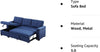 Lilola Home Linen Reversible Sleeper Sectional Sofa