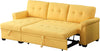 Lilola Home Linen Reversible Sleeper Sectional Sofa